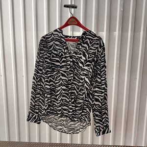 Calvin Klein Collection Monochrome Zebra Blouse